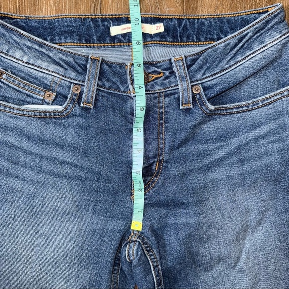 Levi’s Superlow Bootcut Blue Jeans Bootcut Medium Wash Y2K Lowrise - Picture 4 of 9